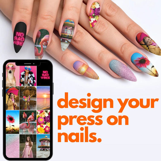 Design Your Own Custom Press-On Nails - Long Stiletto